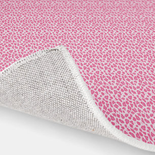 Trendy Pink Leopard Print Rug