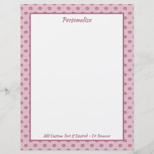 Trendy Pink Lip Kisses Pattern Personalized