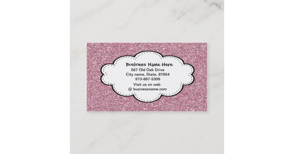 Trendy Pink Lipgloss Glitter Business Card | Zazzle.com