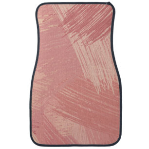 Trendy Pink Paint Brush Strokes Car Floor Mat