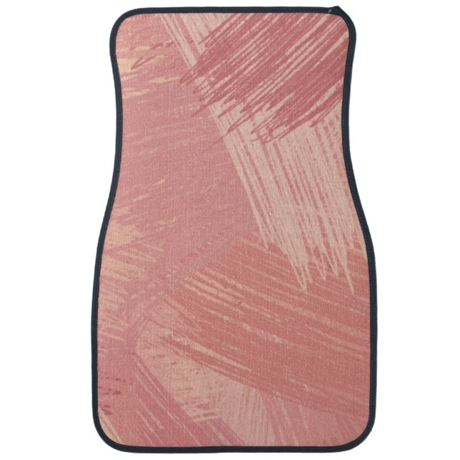 Trendy Pink Paint Brush Strokes  Car Floor Mat (Front)