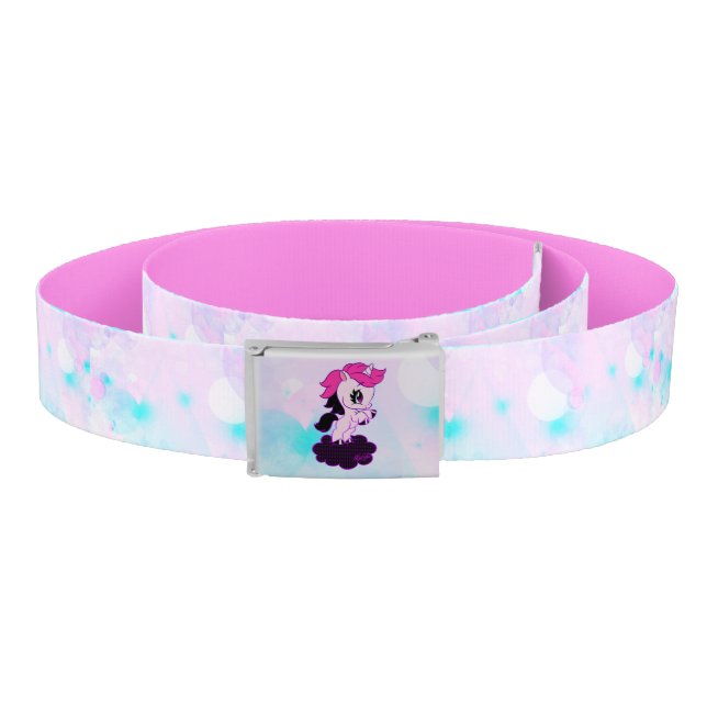 Trendy Pink Pastel Galaxy Unicorn Belt (Coil)