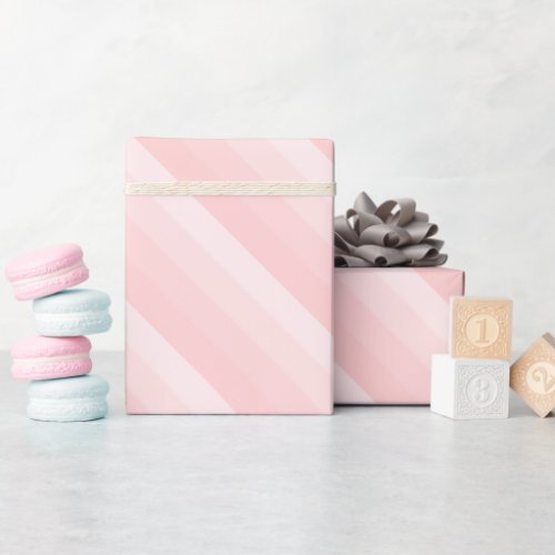 Trendy Pink Peach Color Tones Stripes Template Wrapping Paper