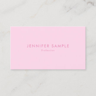 Trendy Pink Professional Simple Template Modern Business Card