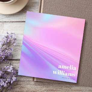 Trendy pink purple pastel gradient notepad