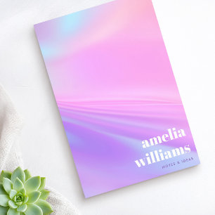 Trendy pink purple pastel gradient post-it notes