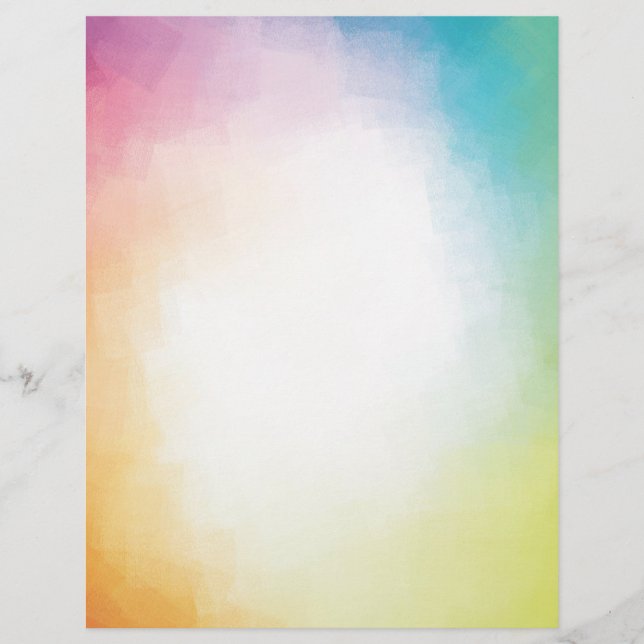 Trendy Pink Red Blue Green Yellow Modern Colorful Letterhead (Front)