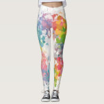 Trendy Pink Red Blue Yellow Green Colors Modern Leggings<br><div class="desc">Trendy Pink Red Blue Yellow Green Colors Modern Template Elegant Leggings.</div>