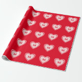 Valentine Candy, Heart Lollipop Wrapping Paper