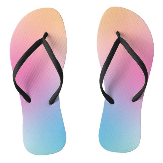pink and green flip flops