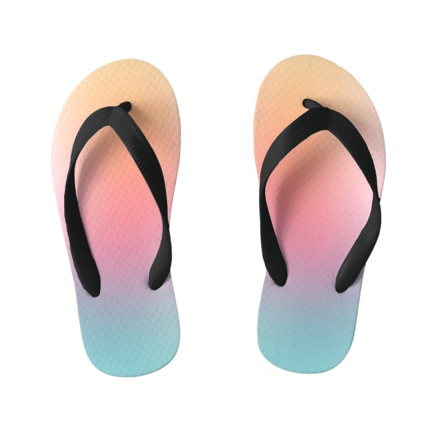 orange and blue flip flops