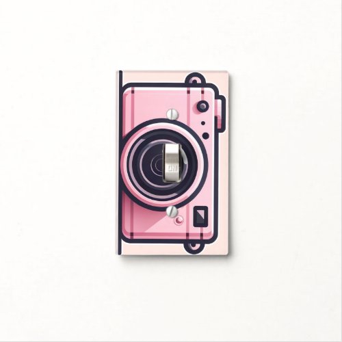 Trendy Pink Snapshot Shoot Camera Photography  Light Switch Cover