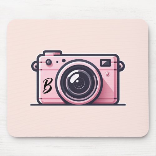 Trendy Pink Snapshot Shoot Camera Photography  Mouse Pad
