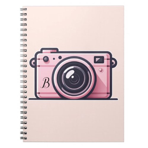 Trendy Pink Snapshot Shoot Camera Photography  Notebook
