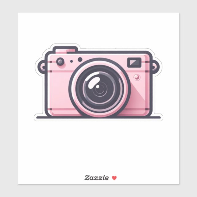 Trendy Pink Snapshot Shoot Camera Photography  Sticker (Sheet)