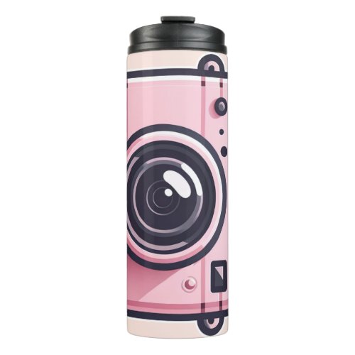 Trendy Pink Snapshot Shoot Camera Photography  Thermal Tumbler