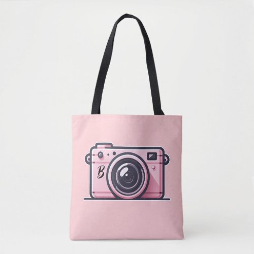 Trendy Pink Snapshot Shoot Camera Photography  Tote Bag