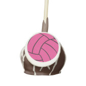 Trendy Pink Volleyball Cake Pops (Front)