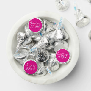 Trendy Pink Whimsical Hand Drawn 30th Birthday Hershey®'s Kisses®