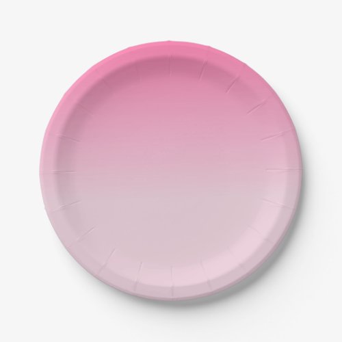Trendy Pink White Blank Elegant Custom Template Paper Plates