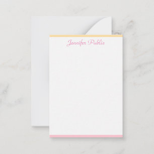 Trendy Pink Yellow Modern Handwritten Template