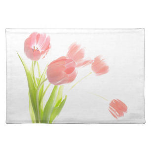 Trendy Placemat retro pink tulip flower