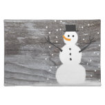 Trendy Placemat rustic Christmas snowman