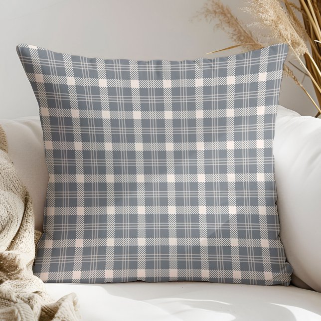 Trendy Plaid Grey Throw Pillows for the Sofa (Trendy Plaid Grey Throw Pillows for the Sofa)