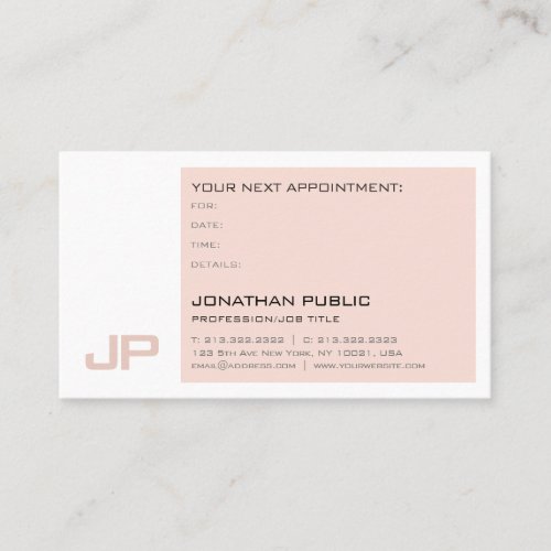 Trendy Plain Appointment Reminder Sophisticated