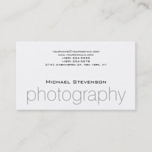 Trendy Plain Black Gray White Business Card
