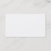 Trendy Plain Classical White Manager Business Card (Back)