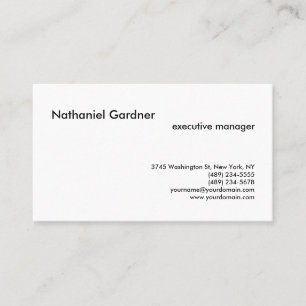 Trendy Plain Creative Modern Minimalist Business Card