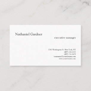 Trendy Plain Creative Modern Minimalist Business Card