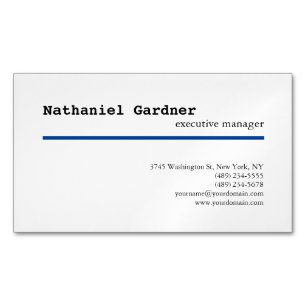 Trendy Plain Creative Modern Minimalist Business Card Magnet