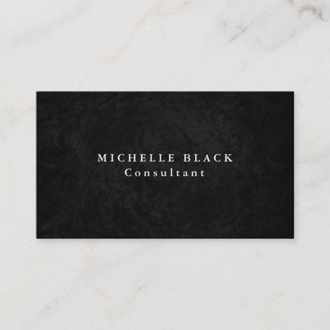 Trendy Plain Elegant Gray Black Professional Business Card (Front)