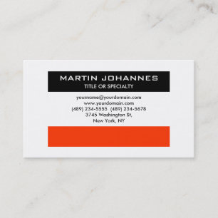 Trendy Plain Professional Business Card