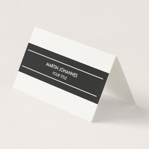 Trendy Plain Simple Grey White Business Card