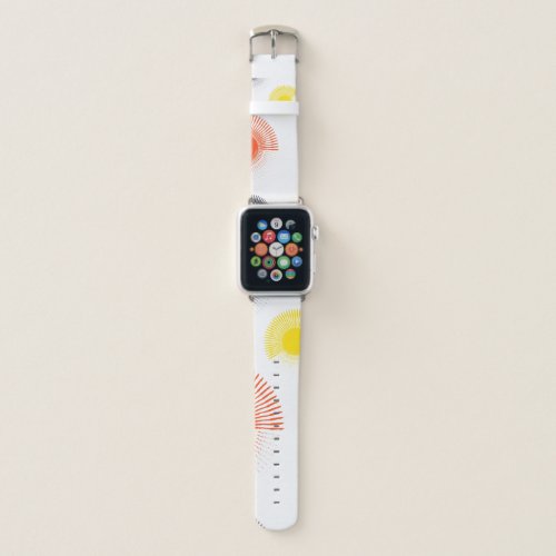 Trendy playful lively cool circular geometric apple watch band