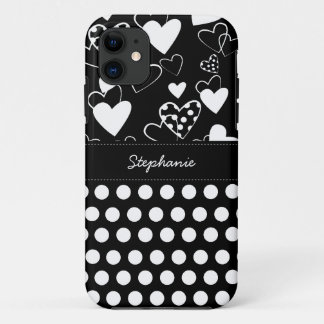 Trendy Polka Dots Heart Pattern iPhone 5 Case