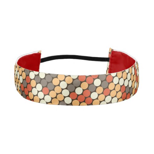 Trendy polka dots pattern in red and green athletic headband