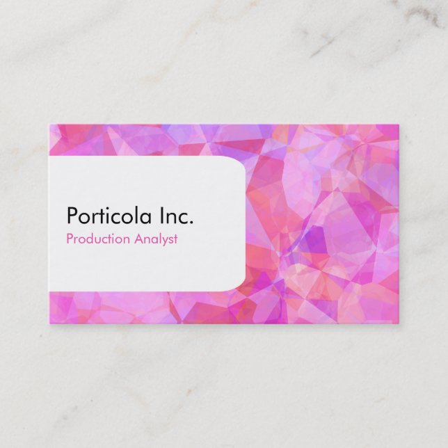 Trendy Polygon Geometric Business Cards (Front)