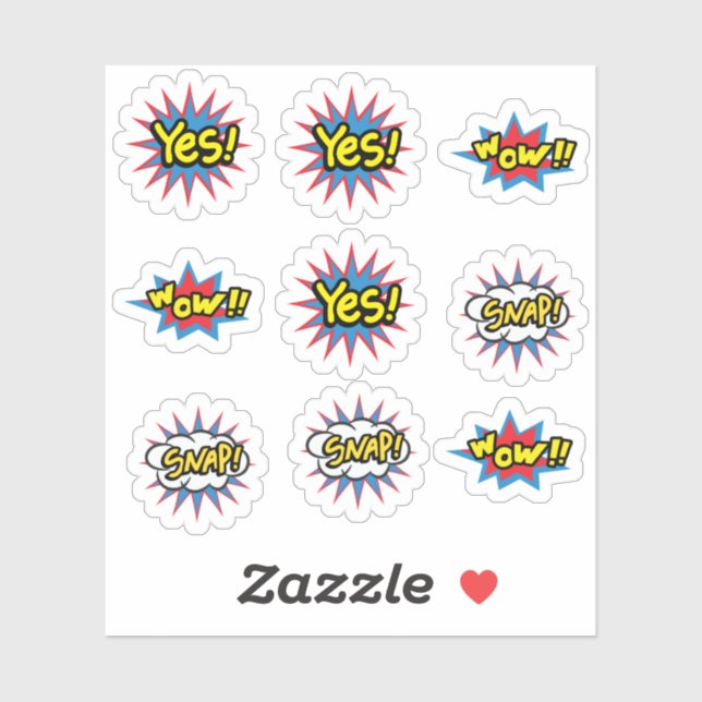 Trendy Pop Art Sticker (Sheet)