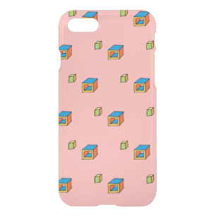 Trendy Pop Squares (DIY color) iPhone SE/8/7 Case