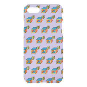 Trendy Pop Squares (DIY color) iPhone SE/8/7 Case