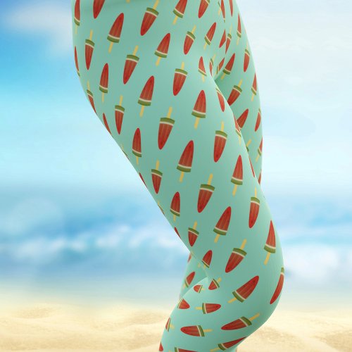Trendy Popsicle Pattern Summer Leggings