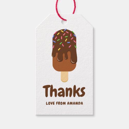 Trendy Popsicle Summer Birthday Party Thank You Gift Tags