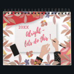 Trendy Positivity Motivational Abstract Girls 2022 Calendar<br><div class="desc">Trendy Positivity Motivational Abstract Girls 2022.This colorful calendar has been designed with happy vibes in mind! There is also an adjusted version for the single page style. As each month is opened you are greeted with a positive message of encouragement alongside brightly colored trendy abstract designs with girls, shapes and...</div>