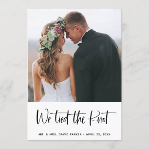 Trendy Post Wedding Announcement and Party Photo