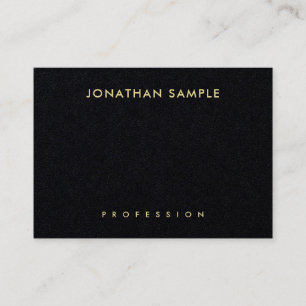 Trendy Premium Black Gold Look Text Modern Elegant Business Card