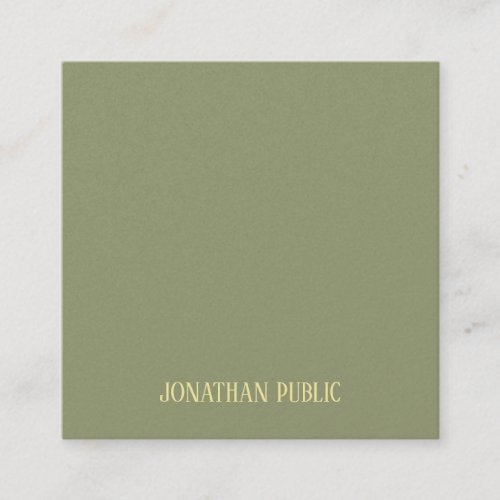 Trendy Premium Pearl Finish Modern Elegant Top Square Business Card